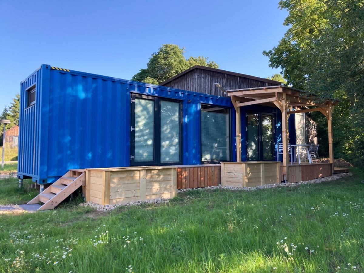 Tiny House Im Seecontainer Mit Parkplatz, Glasfaser, Netflix, Veranda Und Gehobener Ausstattung Coburg Exterior foto