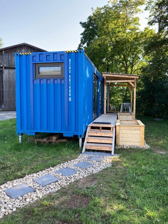 Tiny House Im Seecontainer Mit Parkplatz, Glasfaser, Netflix, Veranda Und Gehobener Ausstattung Coburg Exterior foto